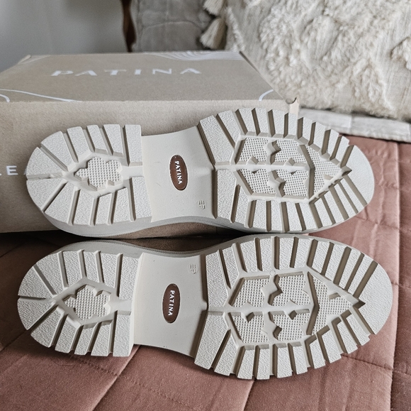 Portland Leather Co. Patina 'Zoe' Chunky Loafers Tan/fawn Suede Size 8 - Picture 6 of 10